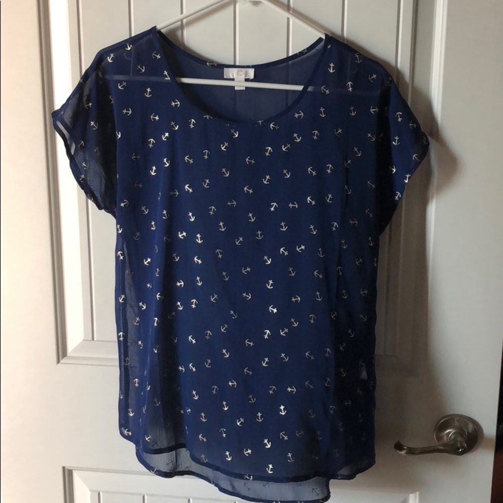 Anchor sheer shirt